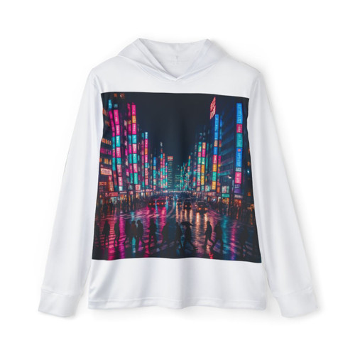 Tokyo Neon Streets - Men's Sports Warmup Hoodie (AOP)