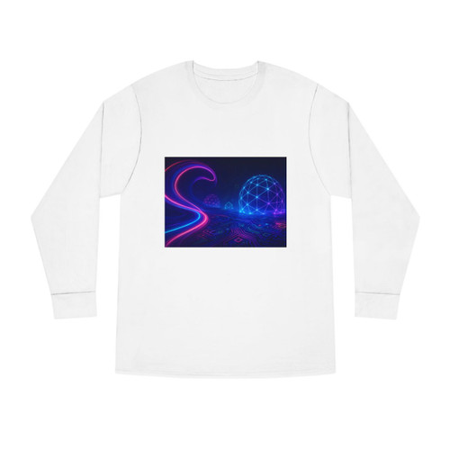 Digital Dreamscape - Long Sleeve Crewneck Tee Digital Dreamscape - Long Sleeve Crewneck Tee