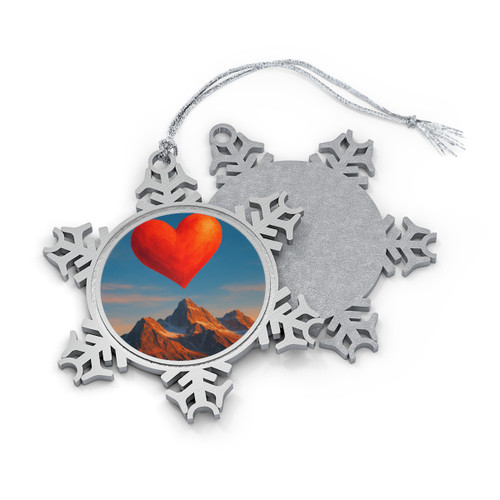 Brave Heart Rising - Pewter Snowflake Ornament