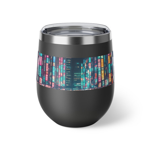 Tokyo Neon Streets - Copper Vacuum Insulated Cup, 12oz