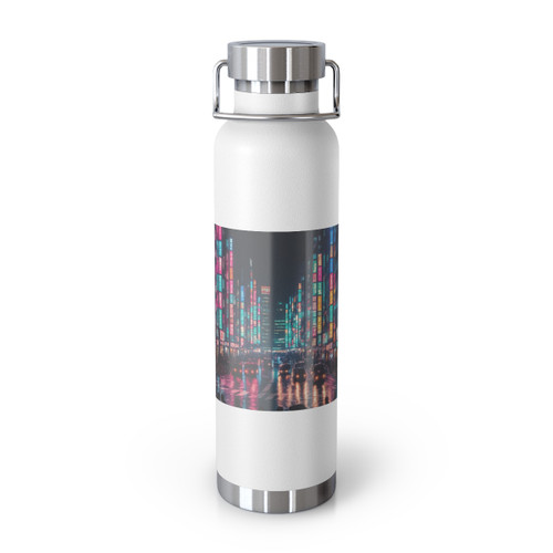 Tokyo Neon Streets - Copper Vacuum Insulated Bottle, 22oz