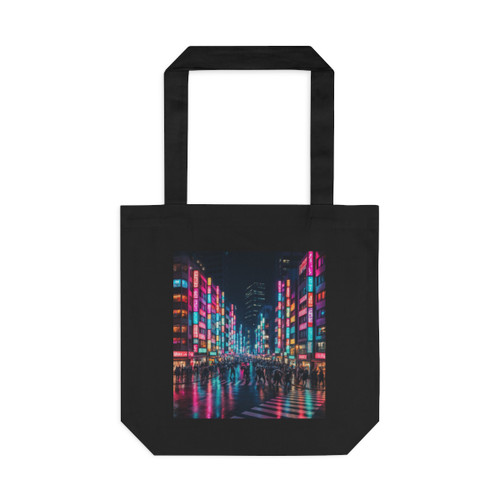 Tokyo Neon Streets - Cotton Tote Bag