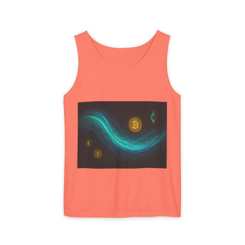 Digital Currency Wave - Unisex Garment-Dyed Tank Top Digital Currency Wave - Unisex Garment-Dyed Tank Top