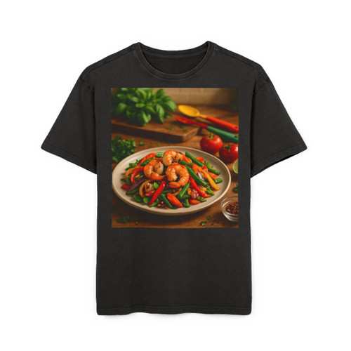 Flavorful Journeys - Men's Acid Washed Heavy Oversize Tee Flavorful Journeys - Men's Acid Washed Heavy Oversize Tee