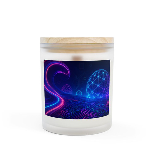 Digital Dreamscape - Frosted Glass Candle, 11oz