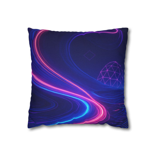 Digital Dreamscape - Spun Polyester Square Pillowcase Digital Dreamscape - Spun Polyester Square Pillowcase