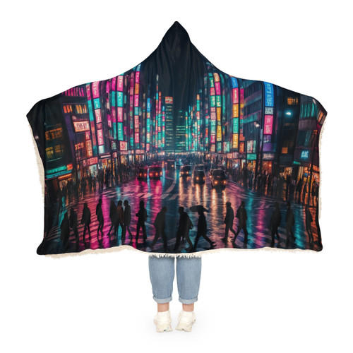 Tokyo Neon Streets - Snuggle Blanket
