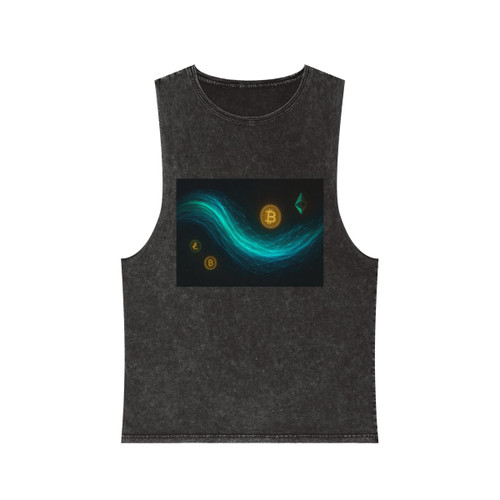Digital Currency Wave - Unisex Stonewash Tank Top Digital Currency Wave - Unisex Stonewash Tank Top