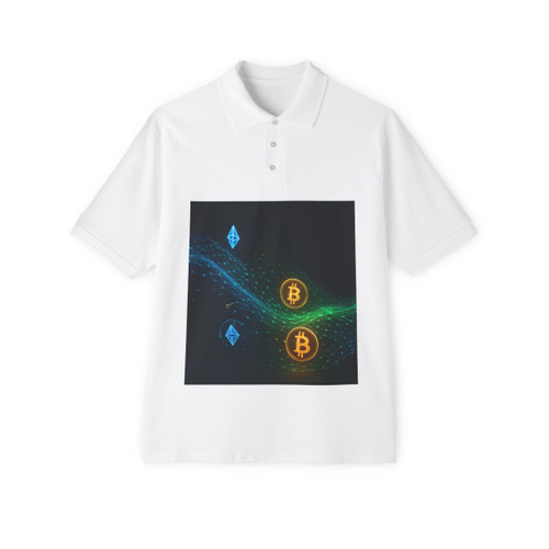 Digital Currency Wave - Men's Piqué Polo