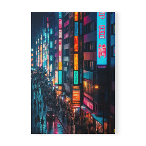 Tokyo Neon Streets - Softcover Notebook, A5