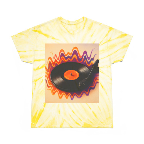 Groovy Vinyl Escape - Tie-Dye Tee, Cyclone