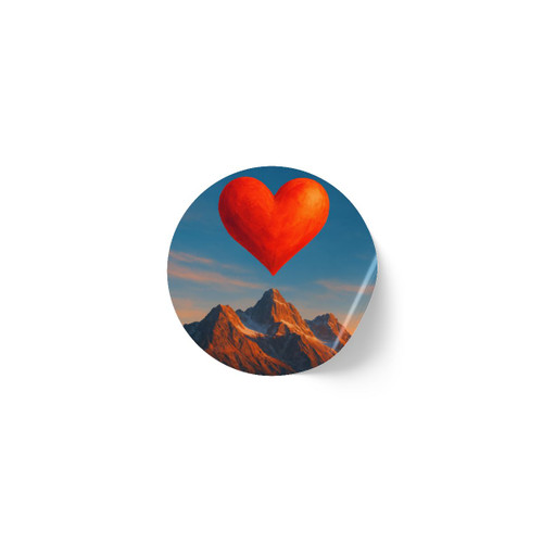 Brave Heart Rising - Round Sticker Label Rolls