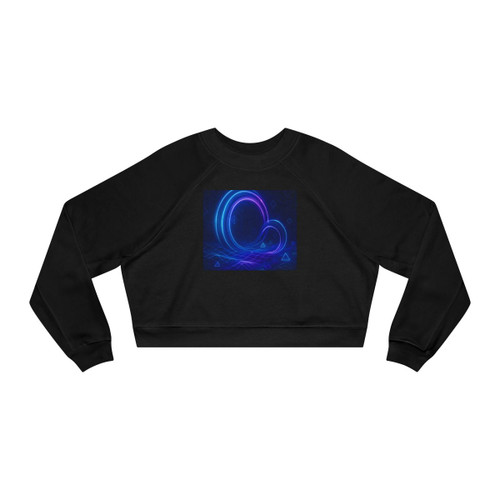 Digital Dreamscape - Women's Cropped Fleece Pullover