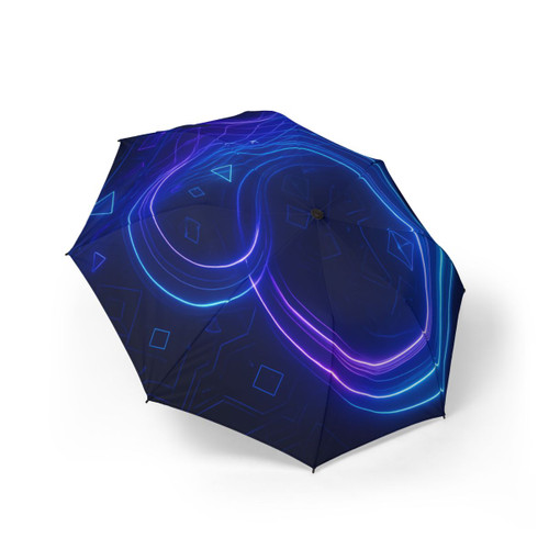 Digital Dreamscape - Semi-Automatic Foldable Umbrella
