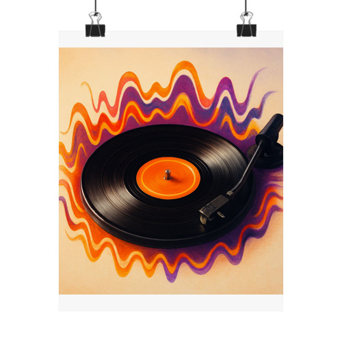 Groovy Vinyl Escape - Matte Vertical Posters