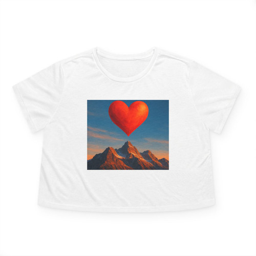 Brave Heart Rising - Women's Flowy Cropped Tee Brave Heart Rising - Women's Flowy Cropped Tee