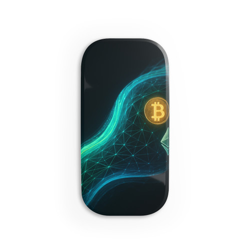 Digital Currency Wave - Phone Click-On Grip