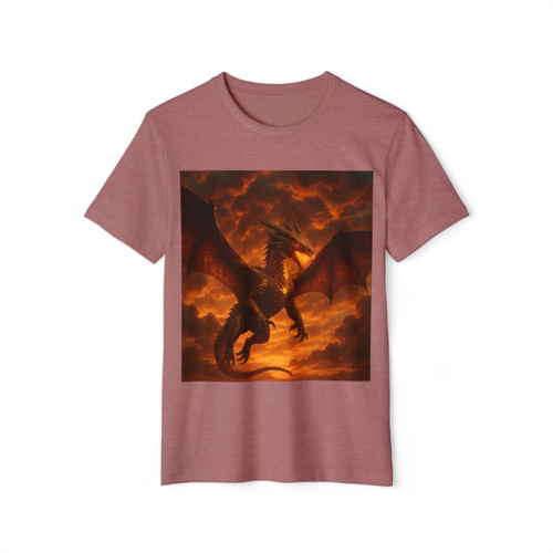 Golden Ember Serpent - Unisex Recycled Organic T-Shirt Golden Ember Serpent - Unisex Recycled Organic T-Shirt