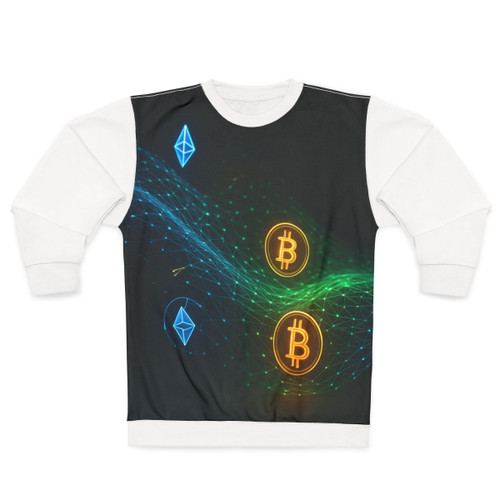 Digital Currency Wave - Unisex Sweatshirt (AOP)
