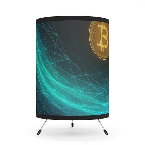 Digital Currency Wave - Tripod Lamp with High-Res Printed Shade, US\CA plug Digital Currency Wave - Tripod Lamp with High-Res Printed Shade, US\CA plug