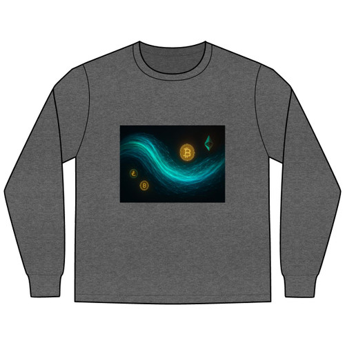 Digital Currency Wave - Men's Long Sleeve Tee Digital Currency Wave - Men's Long Sleeve Tee