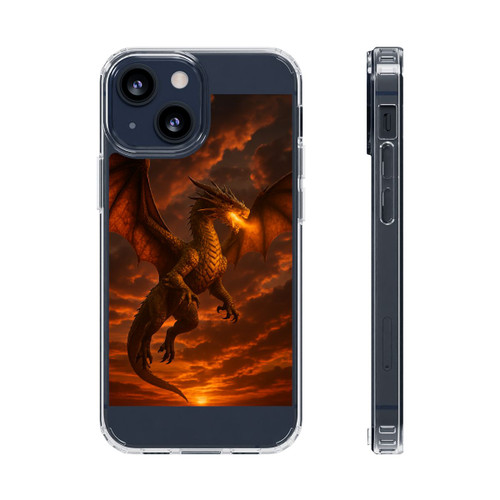Golden Ember Serpent - Clear Impact-Resistant Cases