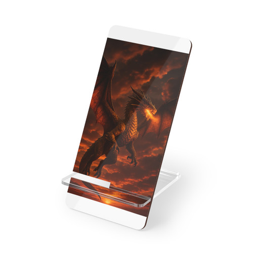 Golden Ember Serpent - Mobile Display Stand for Smartphones