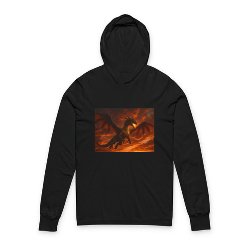 Golden Ember Serpent - Unisex Hooded Long Sleeve Tee Golden Ember Serpent - Unisex Hooded Long Sleeve Tee
