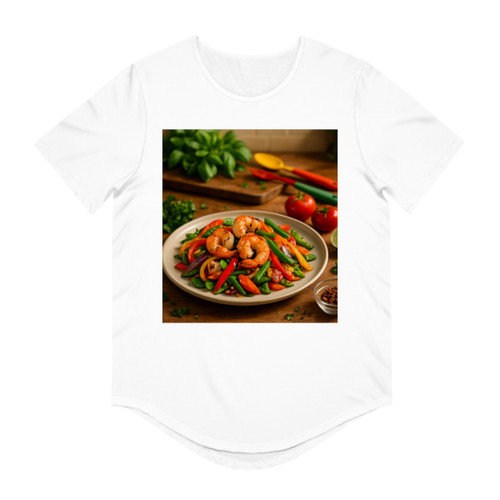 Flavorful Journeys - Men's Jersey Curved Hem Tee