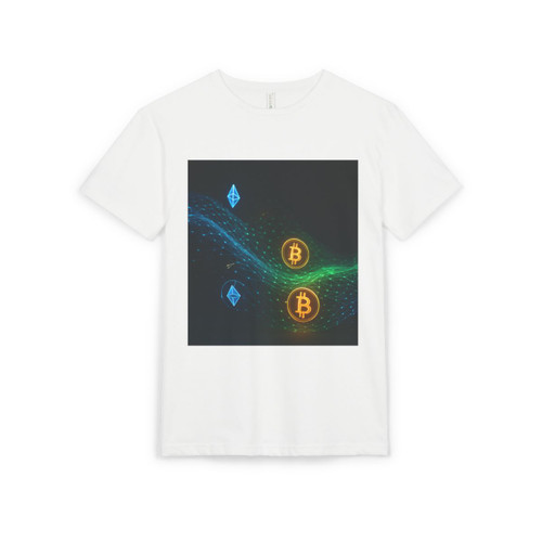 Digital Currency Wave - Unisex Sueded T-Shirt
