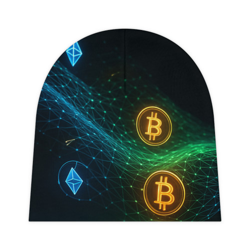 Digital Currency Wave - Baby Beanie (AOP)