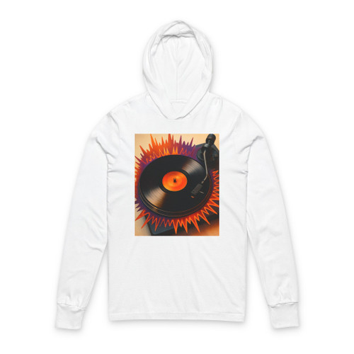 Groovy Vinyl Escape - Unisex Hooded Long Sleeve Tee