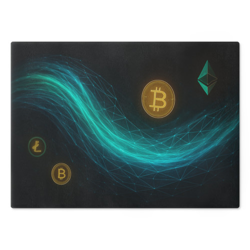 Digital Currency Wave - Cutting Board
