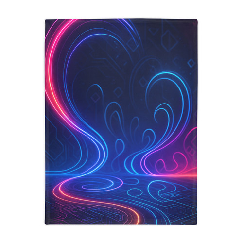 Digital Dreamscape - Plush Fleece Blanket
