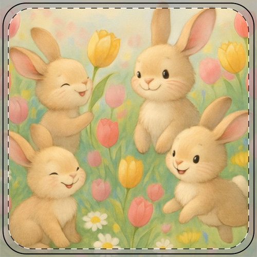 Bunny Blossom Parade - Coaster Bunny Blossom Parade - Coaster