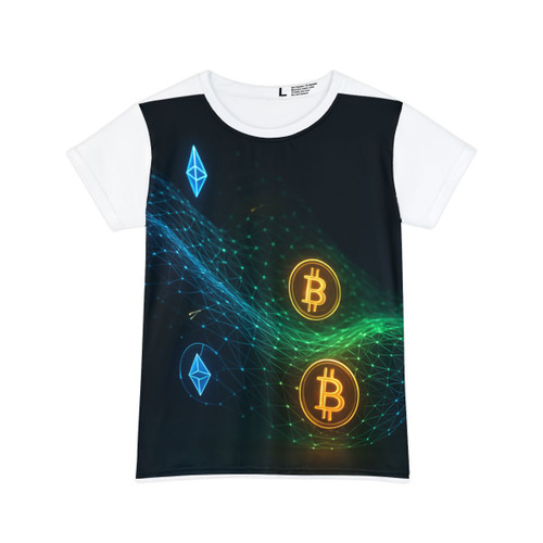 Digital Currency Wave - Women's Short Sleeve Shirt (AOP)