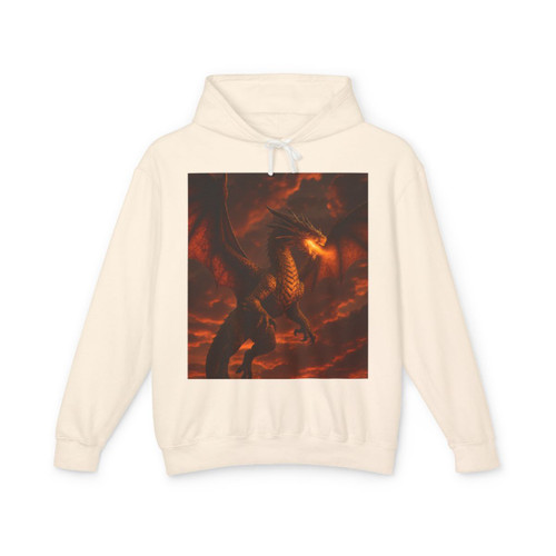 Golden Ember Serpent - Unisex Lightweight Hooded Sweatshirt Golden Ember Serpent - Unisex Lightweight Hooded Sweatshirt