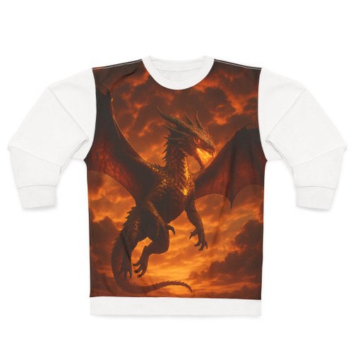 Golden Ember Serpent - Unisex Sweatshirt (AOP) Golden Ember Serpent - Unisex Sweatshirt (AOP)