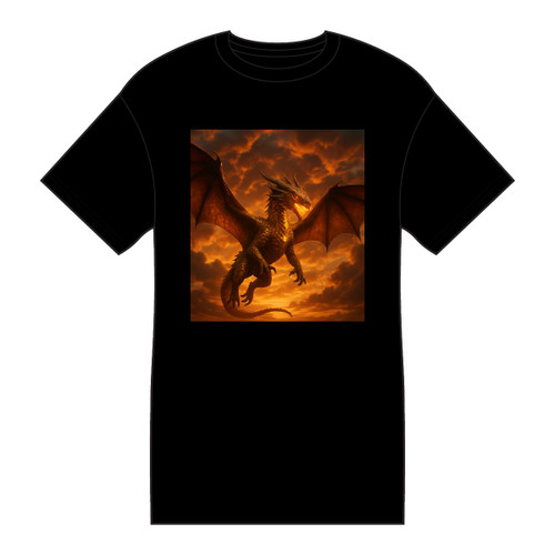 Golden Ember Serpent - Core Cotton Tee Golden Ember Serpent - Core Cotton Tee