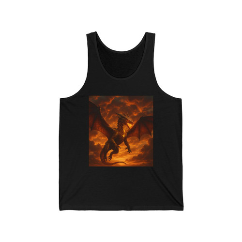Golden Ember Serpent - Unisex Jersey Tank Golden Ember Serpent - Unisex Jersey Tank