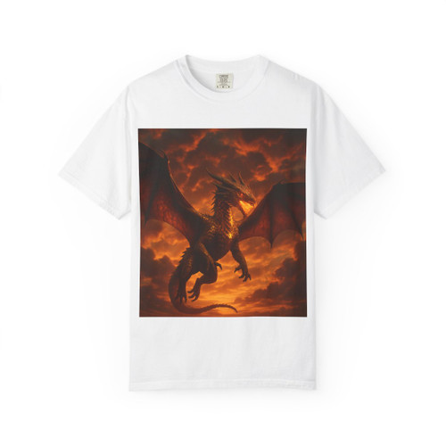 Golden Ember Serpent - Unisex Garment-Dyed T-shirt