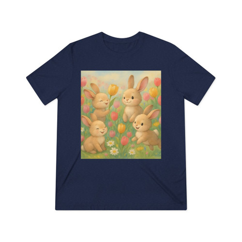 Bunny Blossom Parade - Unisex Triblend Tee