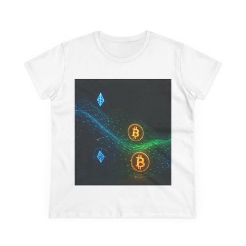 Digital Currency Wave - Women's Midweight Cotton Tee