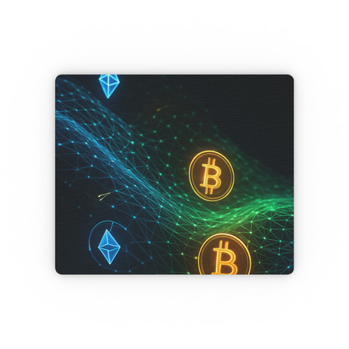 Digital Currency Wave - Rectangular Mouse Pad