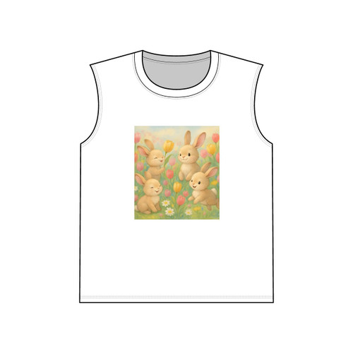 Bunny Blossom Parade - Unisex Jersey Muscle Tank Bunny Blossom Parade - Unisex Jersey Muscle Tank