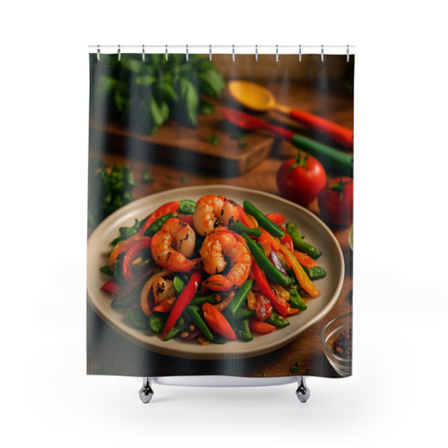 Flavorful Journeys - Shower Curtains
