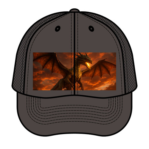 Golden Ember Serpent - Trucker Retro Hat