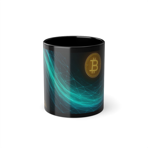 Digital Currency Wave - Black Coffee Cup, 11oz