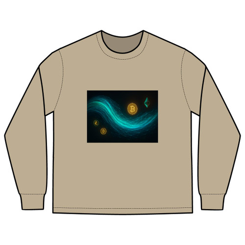 Digital Currency Wave - Men's Heavy Faded Long Sleeve Tee Digital Currency Wave - Men's Heavy Faded Long Sleeve Tee