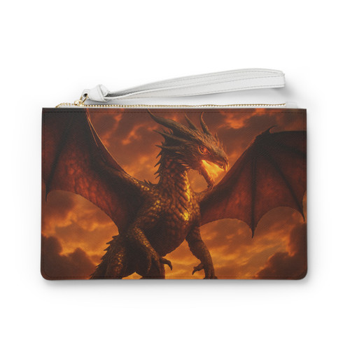 Golden Ember Serpent - Clutch Bag